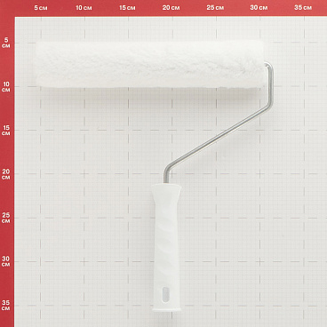 Валик искусственный мех 250 мм d45 мм ворс 12 мм для водной основы с ручкой