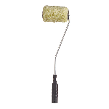 Валик полиакрил 100 мм d45 мм ворс 18 мм для водной основы с ручкой удлиненный Hesler Leipzig