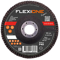 Круг лепестковый торцевой по металлу/древесине Flexione Expert 125х22,2 мм P40 конический (10000705)