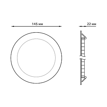 Светильник встраиваемый светодиодный белый 9 Вт 6500К IP20 Gauss Slim ДВО (939111309)
