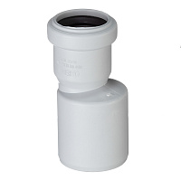 Переходник Pro Aqua Stilte Plus d40х58 мм пластиковый эксцентрический шумопоглощающий для внутренней канализации