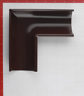 Угол желоба Grand Line металлический внутренний d125 мм 90° коричневый RAL 8017