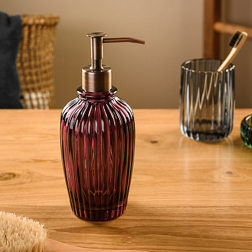 Дозатор для мыла Moroshka Ethnic настольный стекло фиолетовый (G87-95)