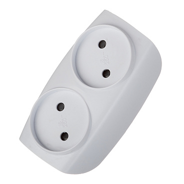 Разветвитель 2 розетки Эра 16 А 220 В 3,5 кВт белый (C0045520)