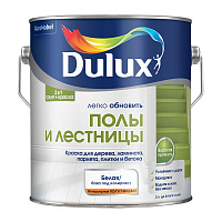 Краска Dulux/Luxium Полы и Лестницы для полов белая полуглянцевая база BW 2 л