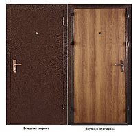 Дверь входная Промет Спец Про правая медный антик - итальянский орех 960х2050 мм