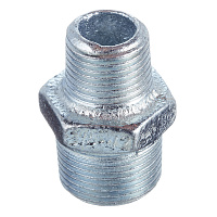 Ниппель переходный Gebo Platinum (245-26V) 1 НР(ш) х 3/4 НР(ш) чугунный оцинкованный