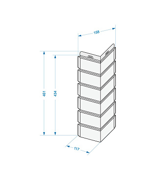 Угол наружный Docke Berg 460х120 мм коричневый