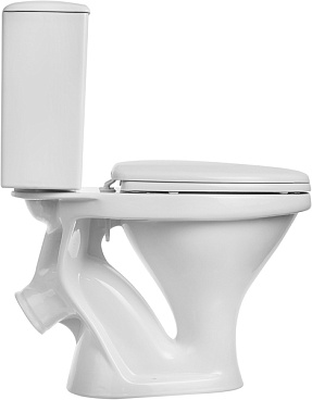 Унитаз-компакт Santeri Вест с косым выпуском с сиденьем пластик белый (1.P201.8.S00.00B.F)