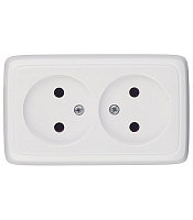 Розетка Hegel Alfa накладная белая (РА16-143)