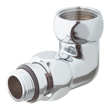 Соединитель угловой для полотенцесушителя 3/4 ВР(г) х 1/2 НР(ш) хром (2 шт.)