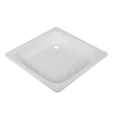 Поддон стальной 90х90х15 см квадрат белый низкий (XD-2101-900)