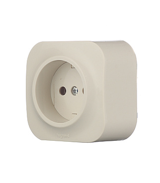 Розетка Legrand Quteo накладная слоновая кость (782240)