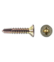 Саморезы оконные 19x3,9 мм с буром желтые (500 шт.)