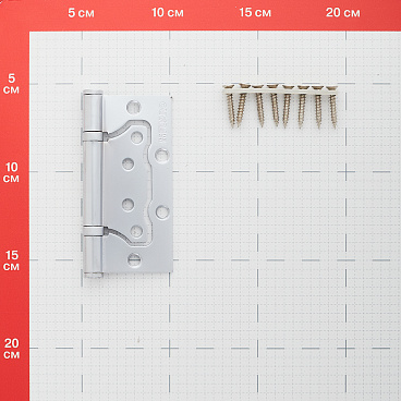 Петля Fuaro бабочка универсальная неразъемная 100х75 мм перламутровый хром