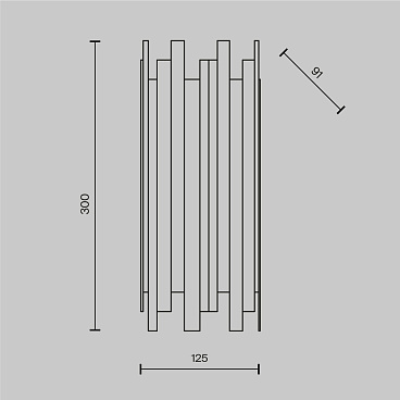 Настенный светильник (бра) Maytoni MOD136WL-01BS