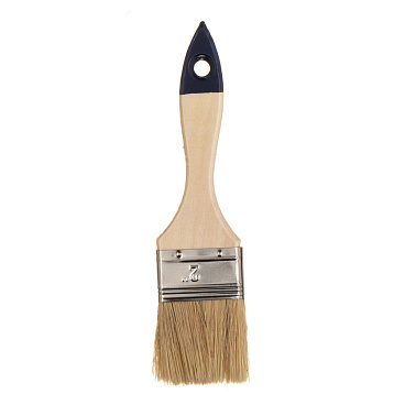 Кисть плоская смешанная щетина деревянная ручка 50х12 мм для красок и антисептиков на водной основе