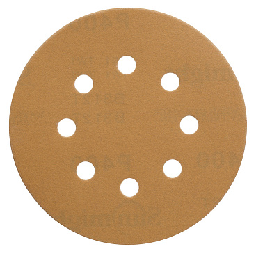 Диск шлифовальный Sunmight Gold d125 мм P400 на липучку бумажная основа (5 шт.)