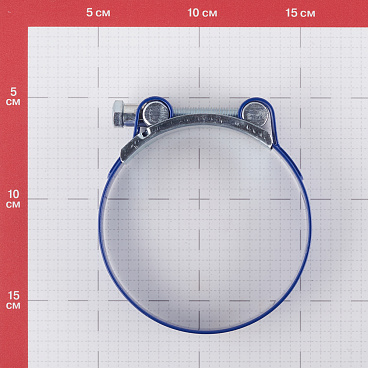 Хомут силовой Hard-Fix 92-97 мм оцинкованная сталь с полимерным покрытием одноболтовый