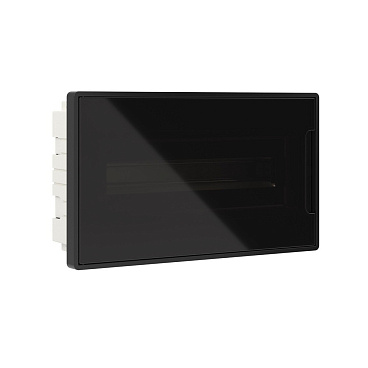 Щит распределительный встраиваемый DKC Frame ЩРВ-П пластиковый IP40 416х242х100 мм 18 модулей черная дверь (F18B1BDDIY)