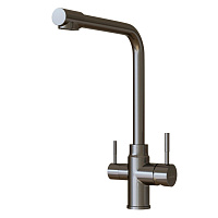 Смеситель для кухни Mixline MLSS-0320 графит с высоким изливом с подключением к фильтру однорычажный (553820)