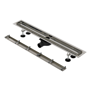 Лоток душевой Tece с сухим затвором 900х135 мм d50 мм решетка из нержавеющей стали (15103099)