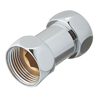 Соединитель прямой для полотенцесушителя 1 ВР(г) х 1 ВР(г) хром (2 шт.)