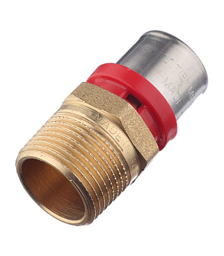 Соединитель прямой Tiemme 20(пресс) х 3/4 НР(ш)