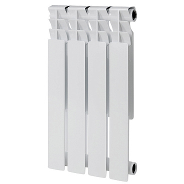 Радиатор биметаллический КМ 500 мм 4 секции 1" боковое подключение белый