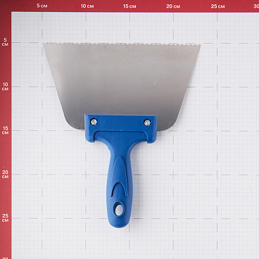 Шпатель для клея зубчатый Дельта 180 мм В1 нержавеющая сталь с пластиковой ручкой (10870-В1)