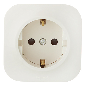 Розетка Legrand Quteo накладная слоновая кость (782250)