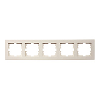 Рамка Lezard Vesna пятиместная крем (742-0300-150)