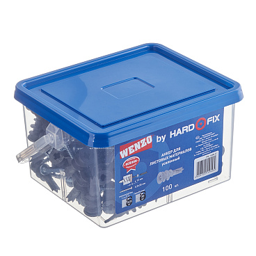 Дюбель для листовых материалов Hard-Fix 4,5x35 мм нейлон усиленный с шурупом (100 шт.)