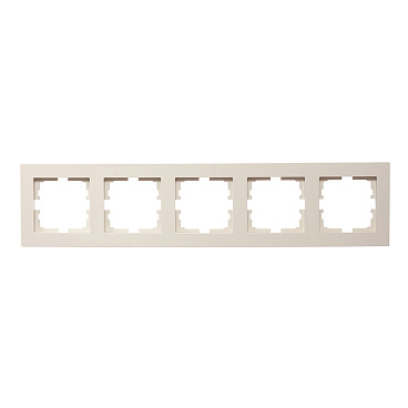 Рамка Lezard Vesna пятиместная крем (742-0300-150)