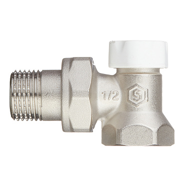 Клапан запорный угловой Stout 1/2 НР(ш) х 1/2 ВР(г) для радиатора (SVL-1156-000015)