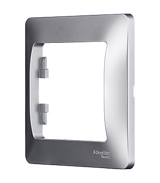 Рамка Systeme Electric Glossa oдноместная алюминий (GSL000301)