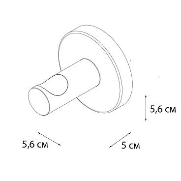 Крючок для ванной Fixsen Hotel одинарный на шуруп металл хром (FX-31005B)