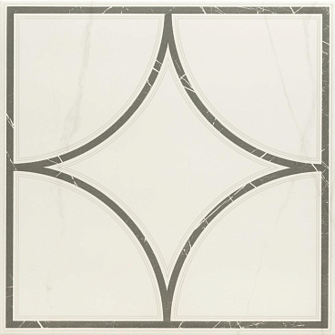 Керамогранит LB Ceramics Каррара Геометрия белый 450х450х8 мм