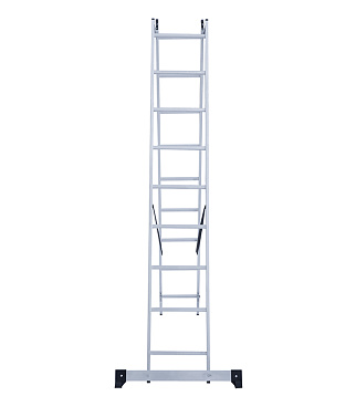 Лестница алюминиевая трансформер двухсекционная 9 ступеней Новая высота бытовая