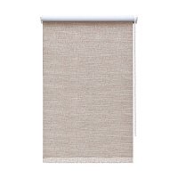 Рулонная штора блэкаут 40х160 см Decofest Каролина коричневая