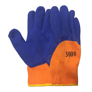 Перчатки акриловые с латексным обливом L