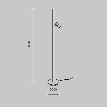 Напольный светильник (торшер) Maytoni MOD395FL-L28BS3K