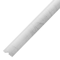 Уголок ПВХ для кафельной плитки наружный 10 мм 2,5 м мрамор белый