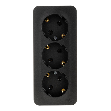 Розетка Systeme Electric Blanca накладная антрацит (BLNRA010316)