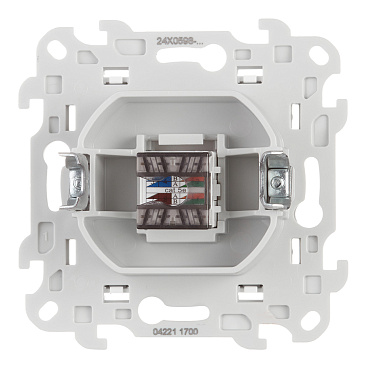 Розетка компьютерная Simon 24 Harmonie встраиваемая белая RJ45 (2410598-030)