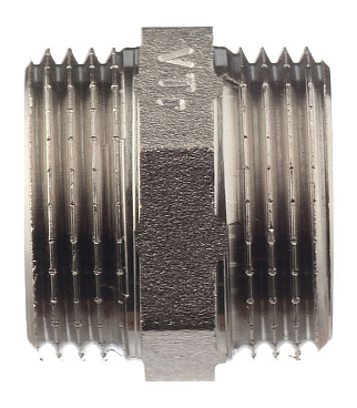 Ниппель Valtec 1 НР(ш) х 1 НР(ш) латунный (VTr.582.N.0006)