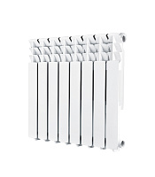 Радиатор алюминиевый 500 мм 8 секций 1" боковое подключение белый