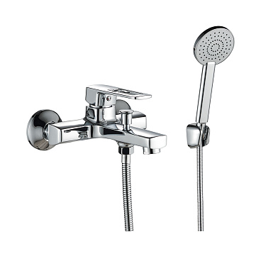 Смеситель для ванны Lavelly Prime хром однорычажный с коротким изливом с лейкой (672210)