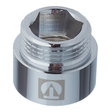 Удлинитель Valtec 20 мм х 1 ВР(г) х 1 НР(ш) хром латунный (VTr.198.C.0620)