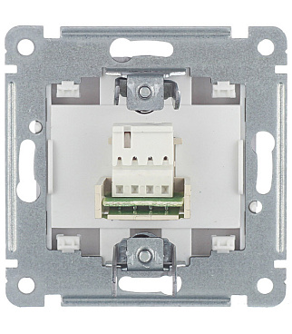 Розетка телефонная Hegel Master встраиваемая серебро RJ11 (РСТ-400-06)